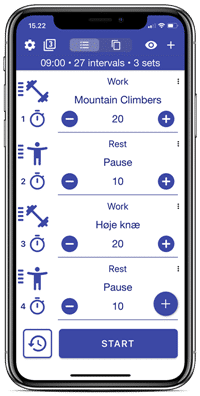 Hold styr på træningen med en Tabata timer app til mobiltelefonen